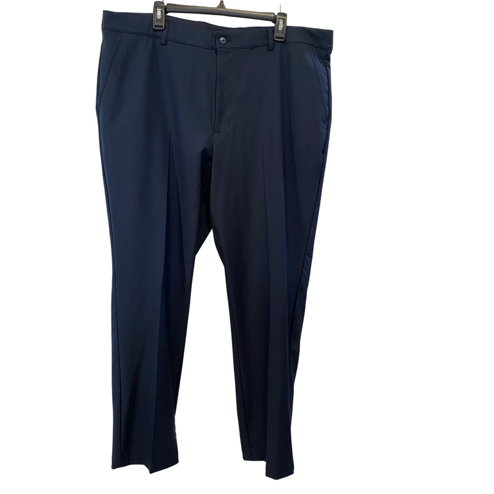 Greg Norman Mens Navy‎ Blue Performance Golf Pants Stretch Flat Front 40x30